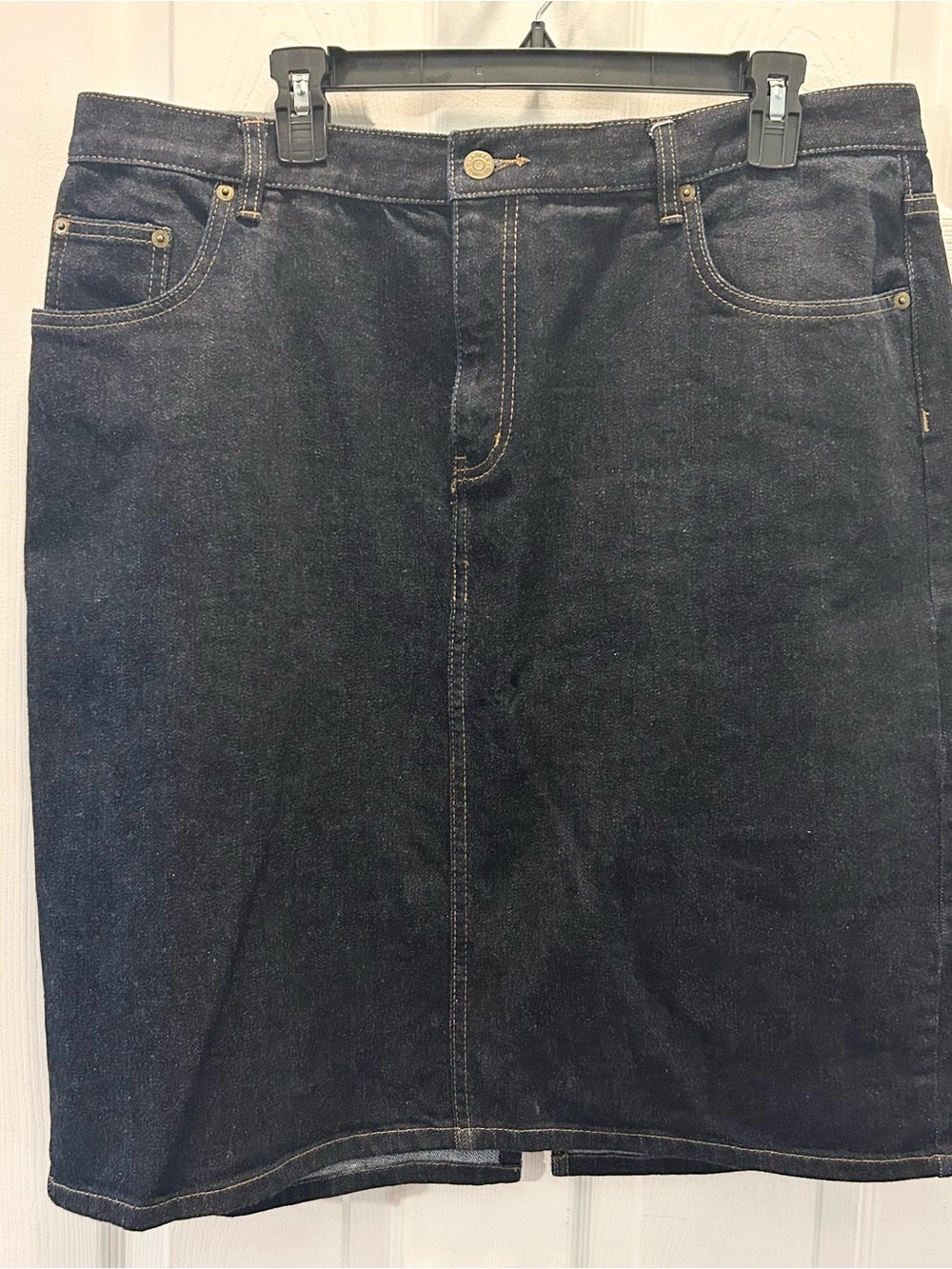 Lauren Jeans Co. Ralph Lauren Denim Womenâs 16W Skirt Dark Wash Blue Pencil